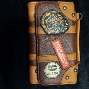 Brown and Tan Hogwarts Themed Men's Bag